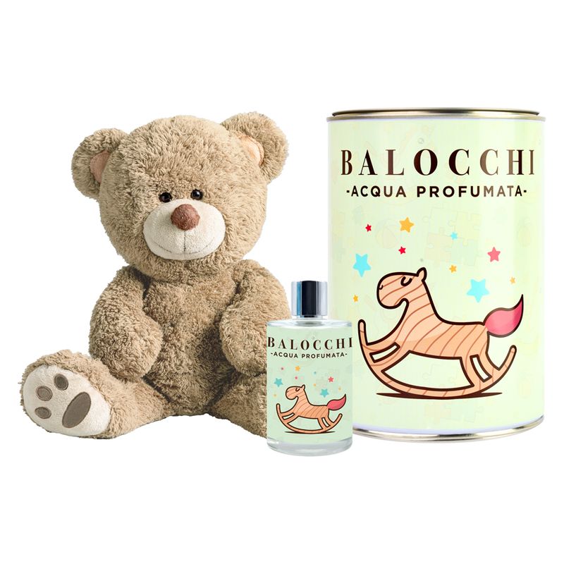 Balocchi SCENTED WATER GIFT SET for unisex children + TOBIA TEDDY BEAR