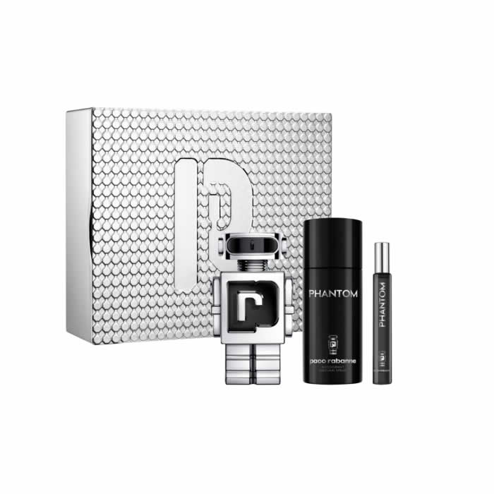 Paco Rabanne Phantom Eau De Toilette Spray 100ml Set of 3 pieces