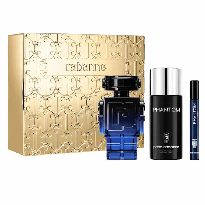 Paco Rabanne Phantom Intense Eau De Perfume Spray 100 ml Set of 3 pieces