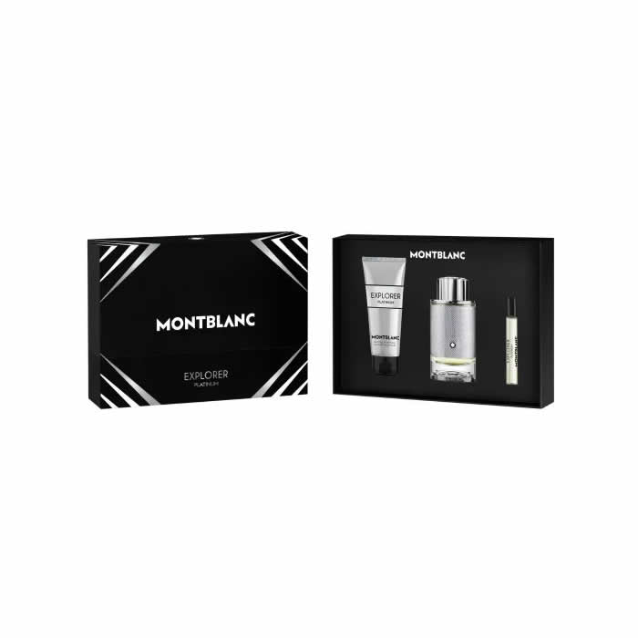 Montblanc Explorer Platinum Eau De Perfume Spray Set 100 ml 3 Pieces