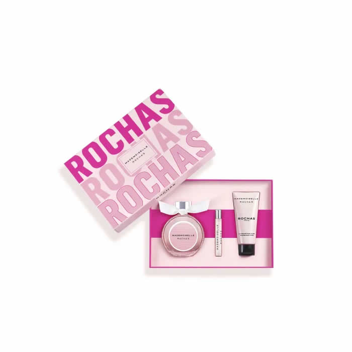 Rochas Mademoiselle Eau De Parfum Spray 90 ml Set 3 Pieces