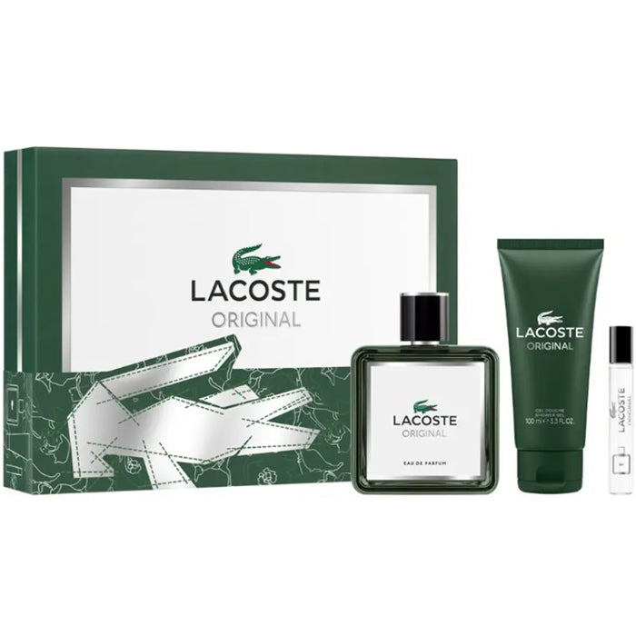 Lacoste Original Eau De Parfum Spray 100 ml, set of 3 pieces