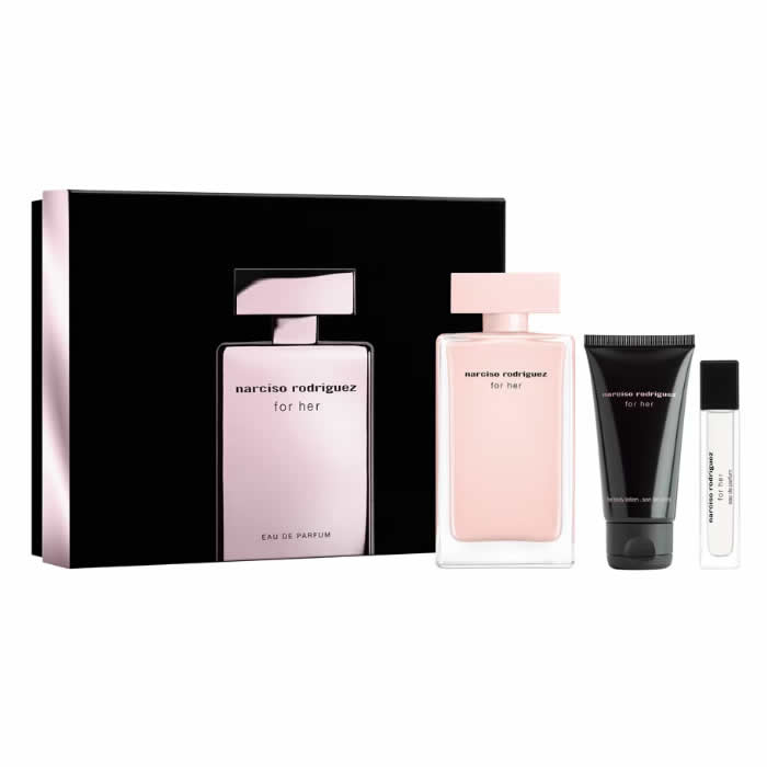 Narciso Rodriguez for her Eau De Perfume Spray Set 100 ml 3 Pieces