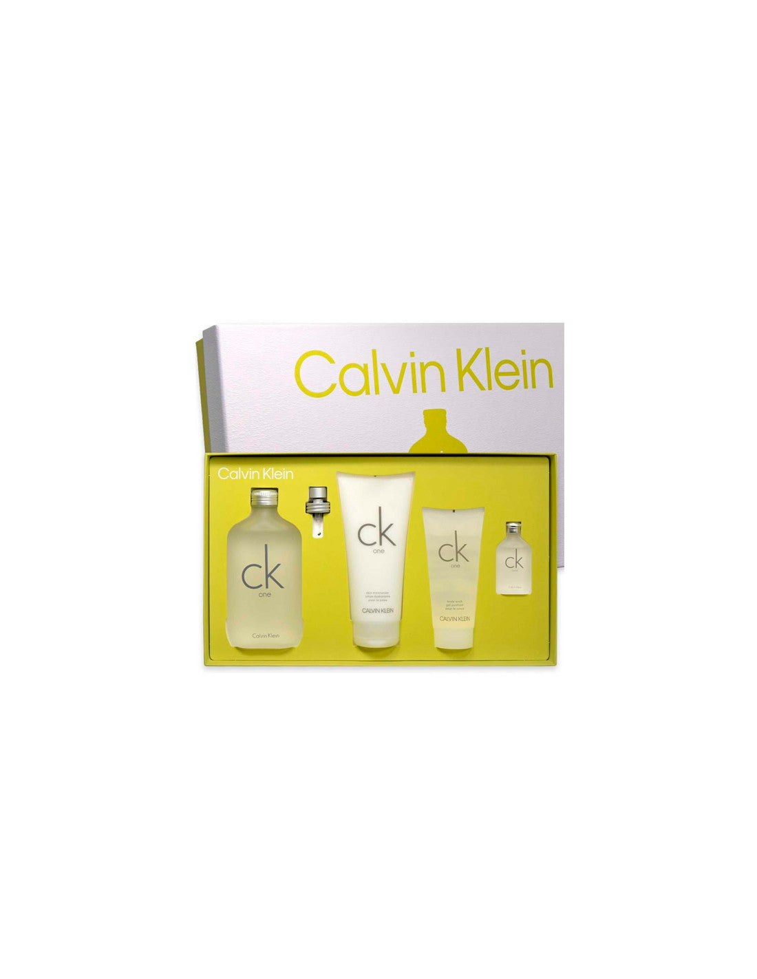 Calvin Klein Set Ck One Eau De Toilette Unisex 200 ml Body Lotion 100 ml Gel 100 mlmini 15 ml