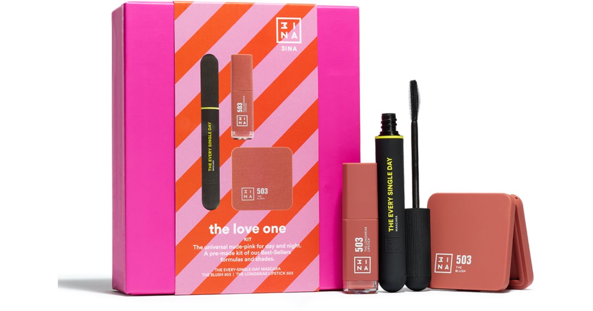 Kit 3INA The Love One makeup set (in gift box) 1 pc