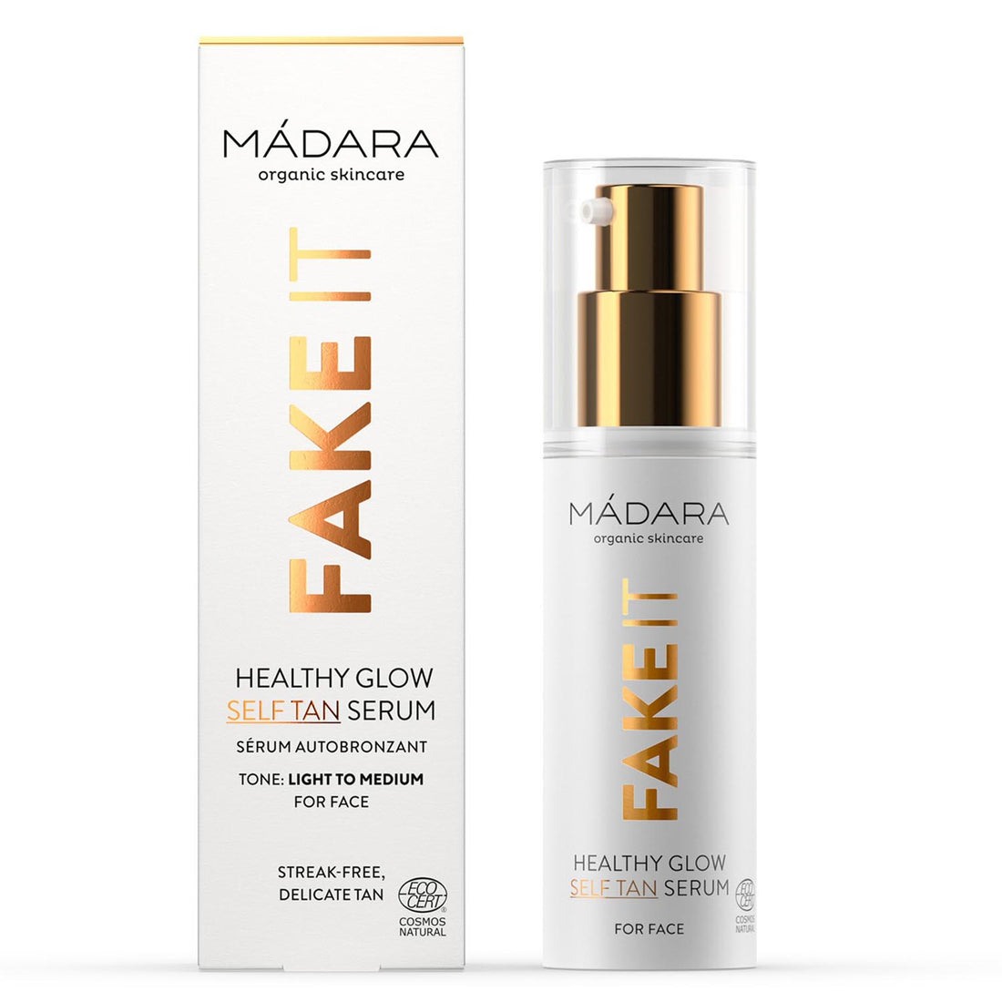 Mádara Fake It Self-Tanning Serum Light to Medium Tone 30ml