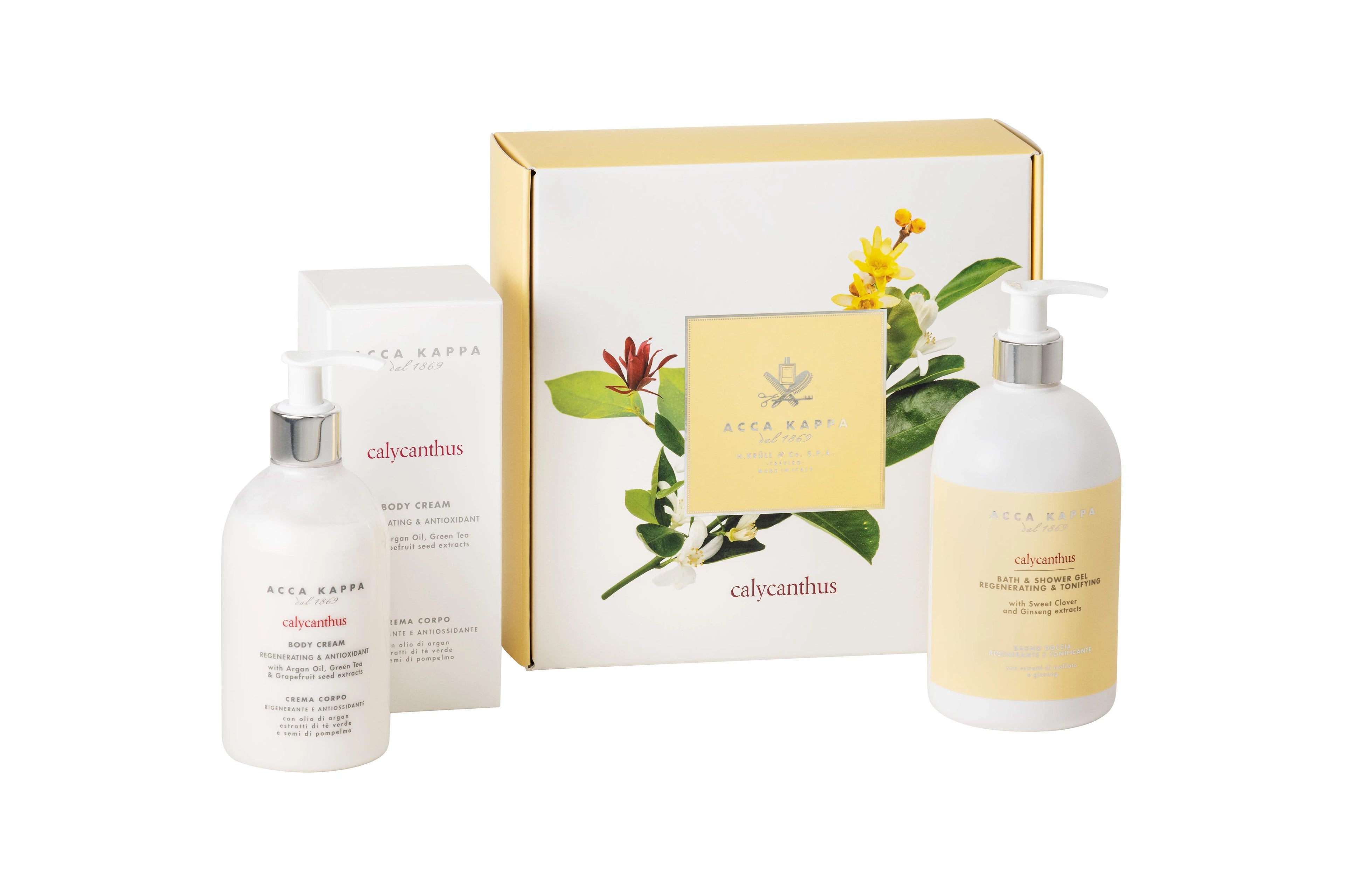 Acca Kappa Calycanthus set: shower gel 500 ml + body lotion 300 ml (800ml)