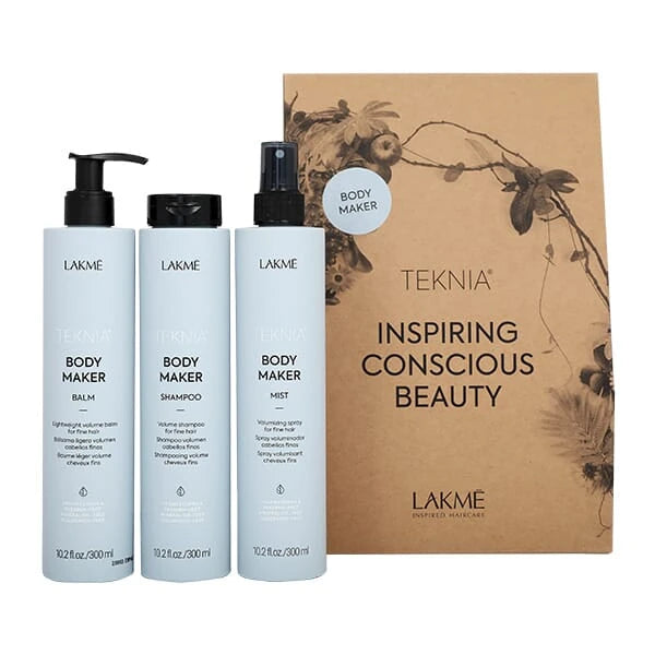 Lakme Tkn Retail Pack Body Maker: Shampoo 300 ml + Conditioner 300 ml + Spray 300 ml