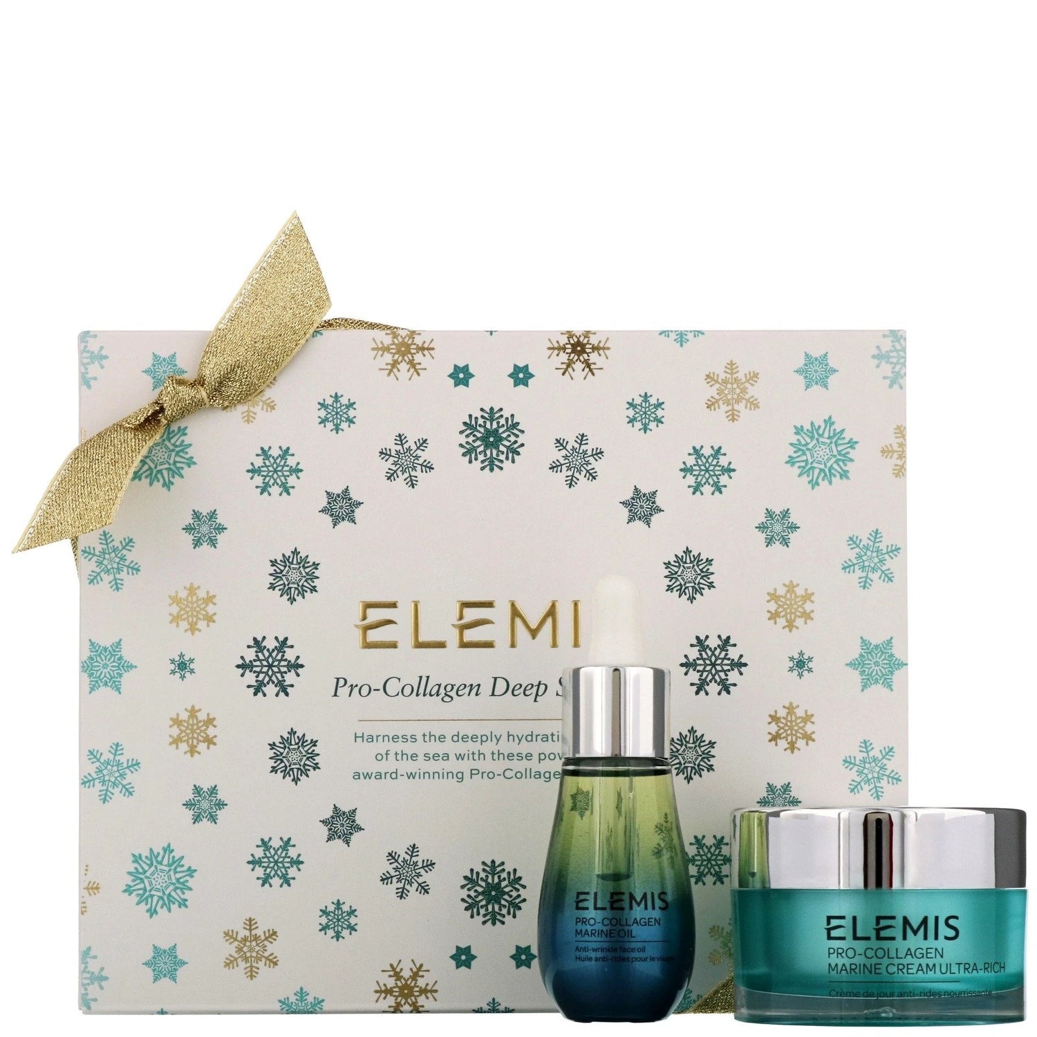 Elemis Pro-Collagen Deep Sea Duo set: Pro-Collagen Marine Oil 15ml + Elemis Pro-Collagen Ultra rich marine cream 30ml + gift box