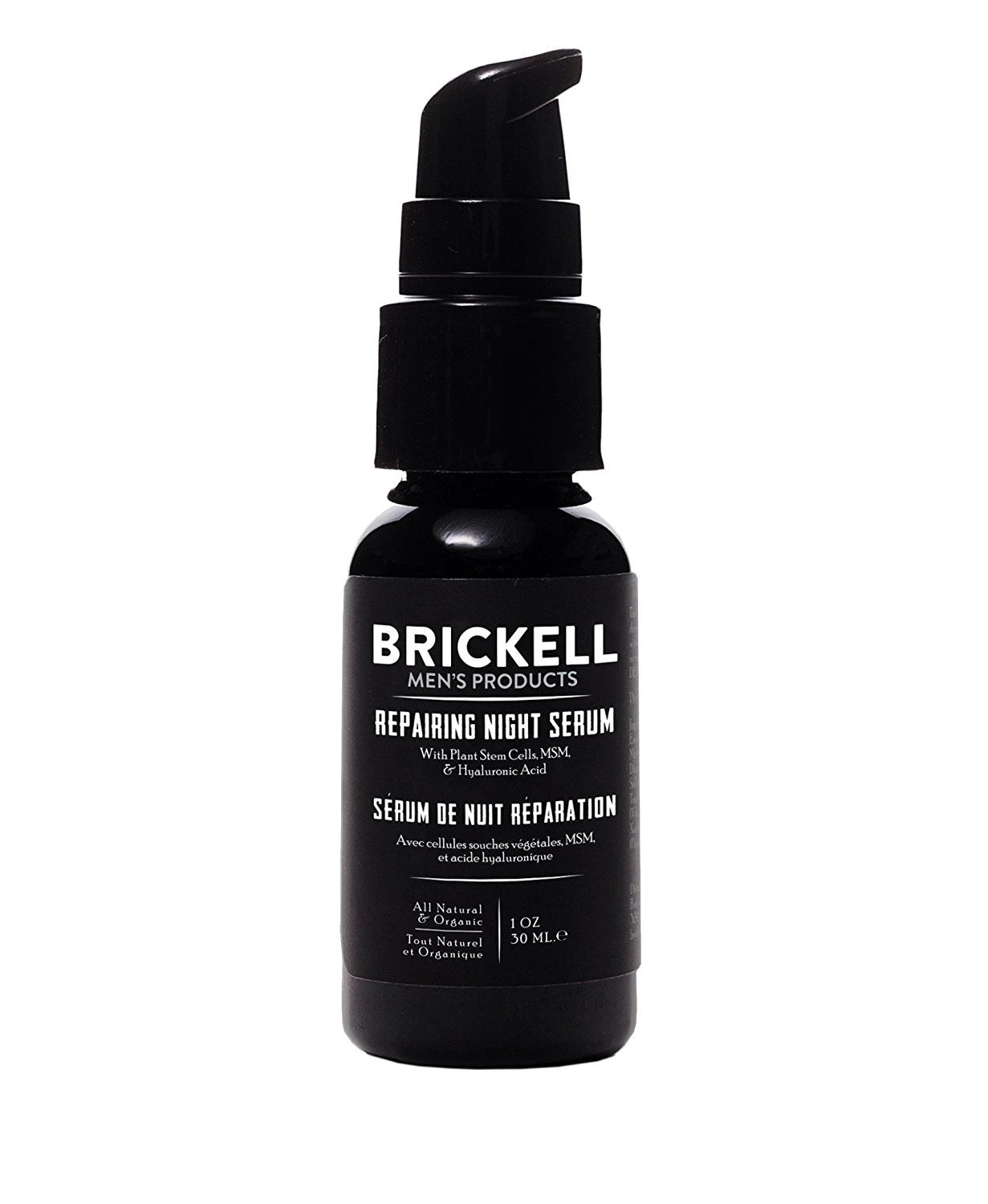 Brickell Anti-aging repairing night face serum for men 30 ml