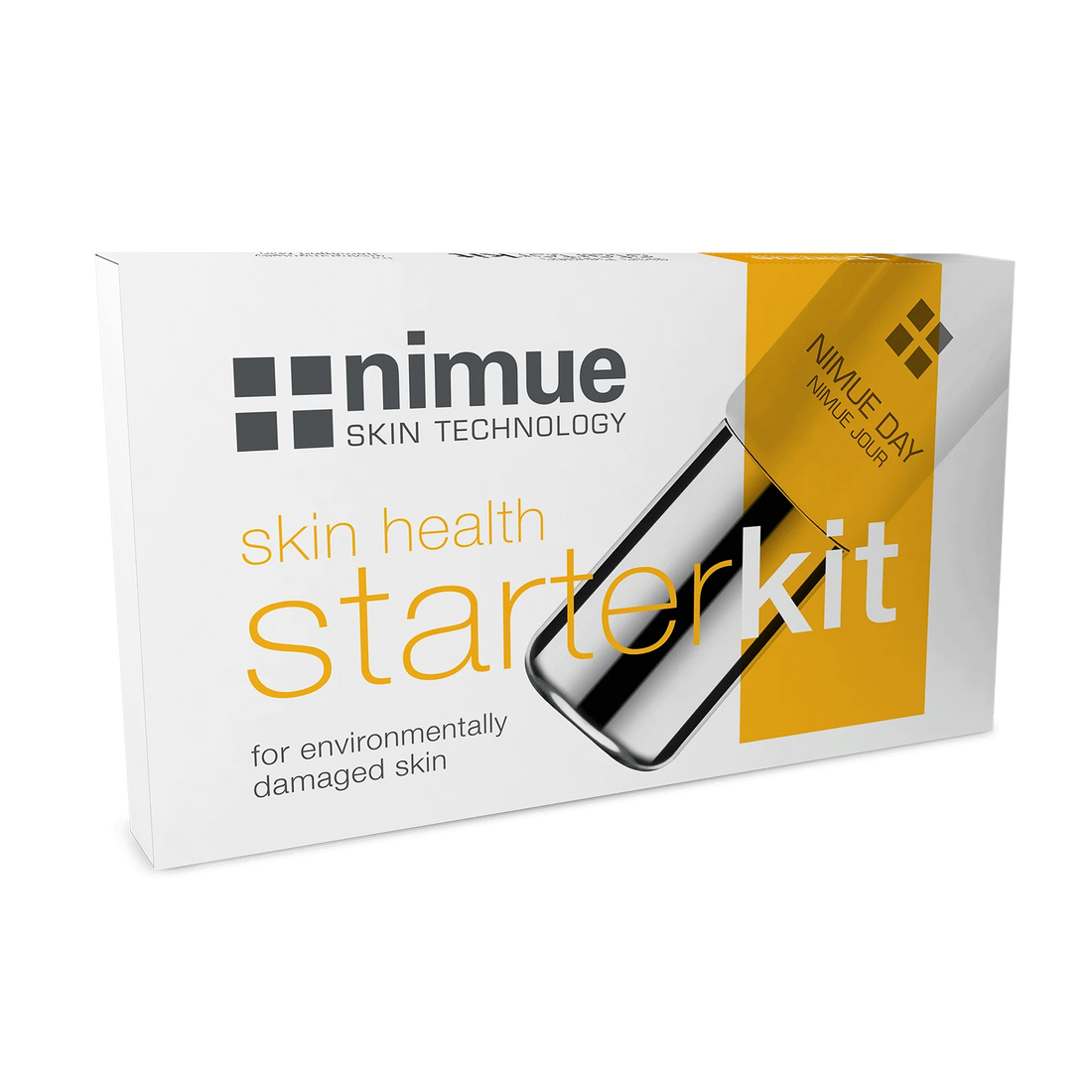 Nimue Environmentally Damaged Skin starter pack: Cleansing Gel 30ml + Balm 30ml + Exfoliating Enzyme 15ml + Nimue day 15ml + Nimue night 15ml + Sun-C SPF 40 20ml