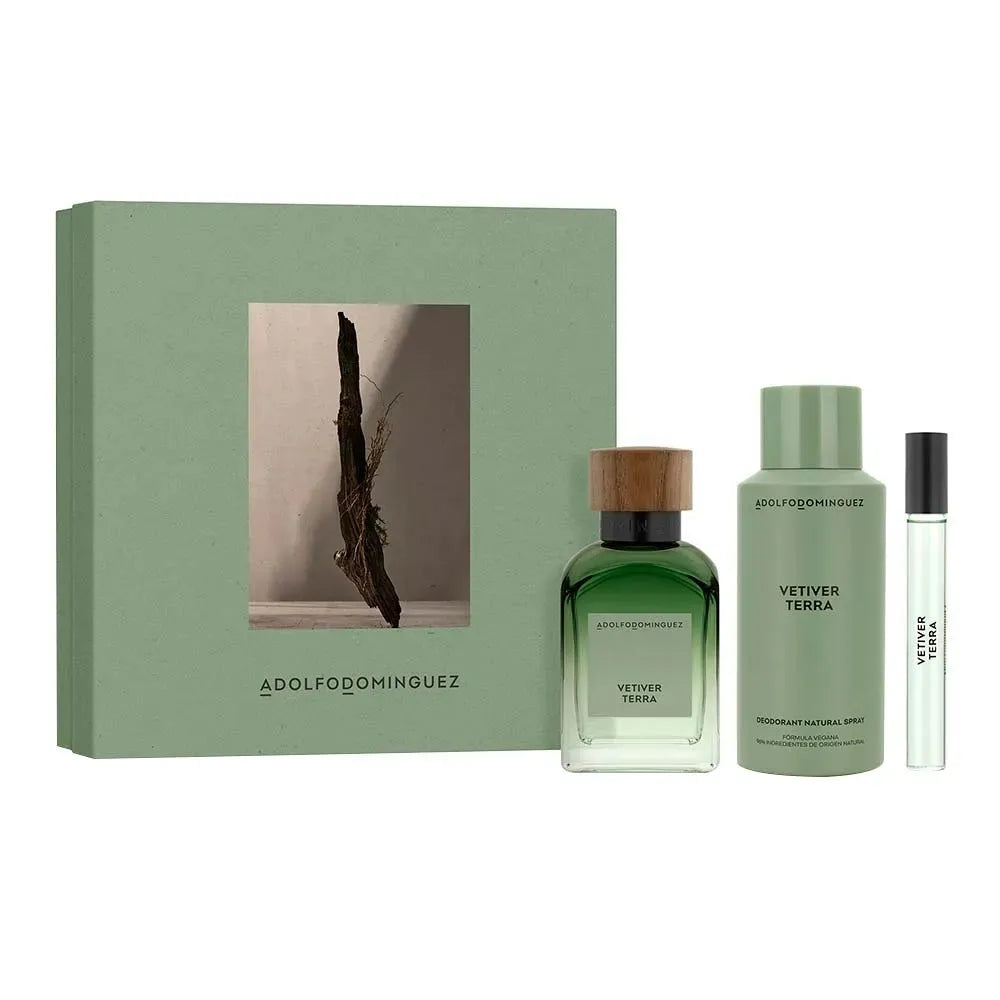 Adolfo Dominguez AD Agua Fresca Vetiver Tierra Edp Spray 120 ml + 10 ml Nav23 Set 150 ml