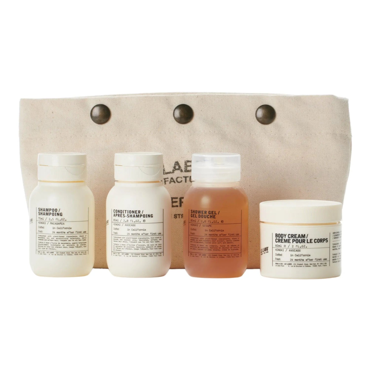 Le Labo TRAVEL SET hinoki Hinoki Shower Gel 85ml Hinoki Body Cream 60ml Hinoki Shampoo 85ml Hinoki Conditioner 85ml