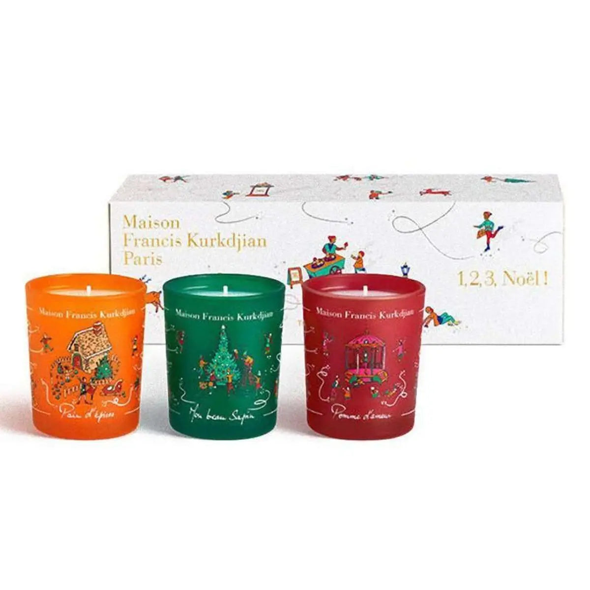 Maison Francis Kurkdjian TRIO OF CHRISTMAS CANDLES 3 x 75gr