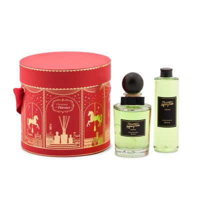 Teatro fragranze uniche Fig Leaves Sticks Hat Box Gift Set 250 ml + Refill 250 ml