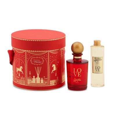 Teatro fragranze uniche Gift Set Hatbox LOVE Sticks 250 ml + Refill 250 ml