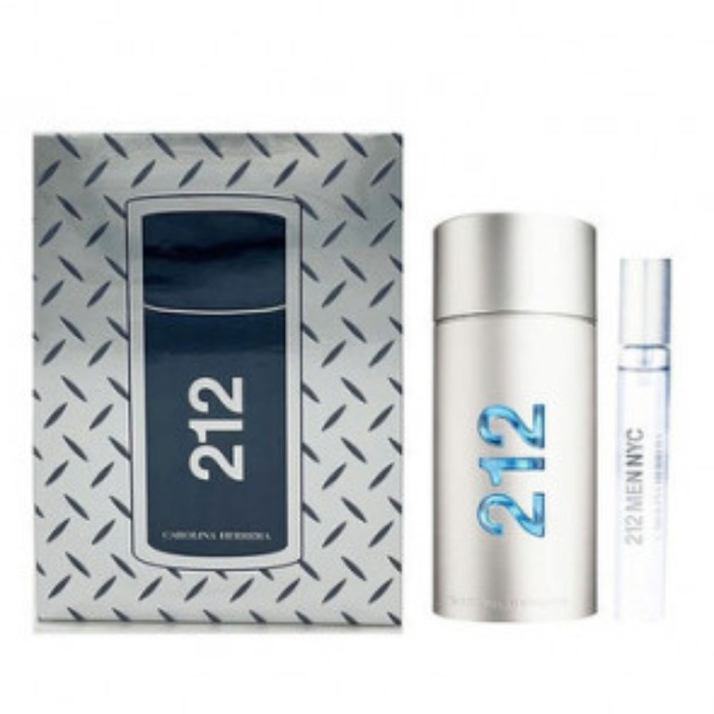 Carolina Herrera 212 Men Nyc Eau De Toilette Sp 100ml Mini 10ml Travel Set