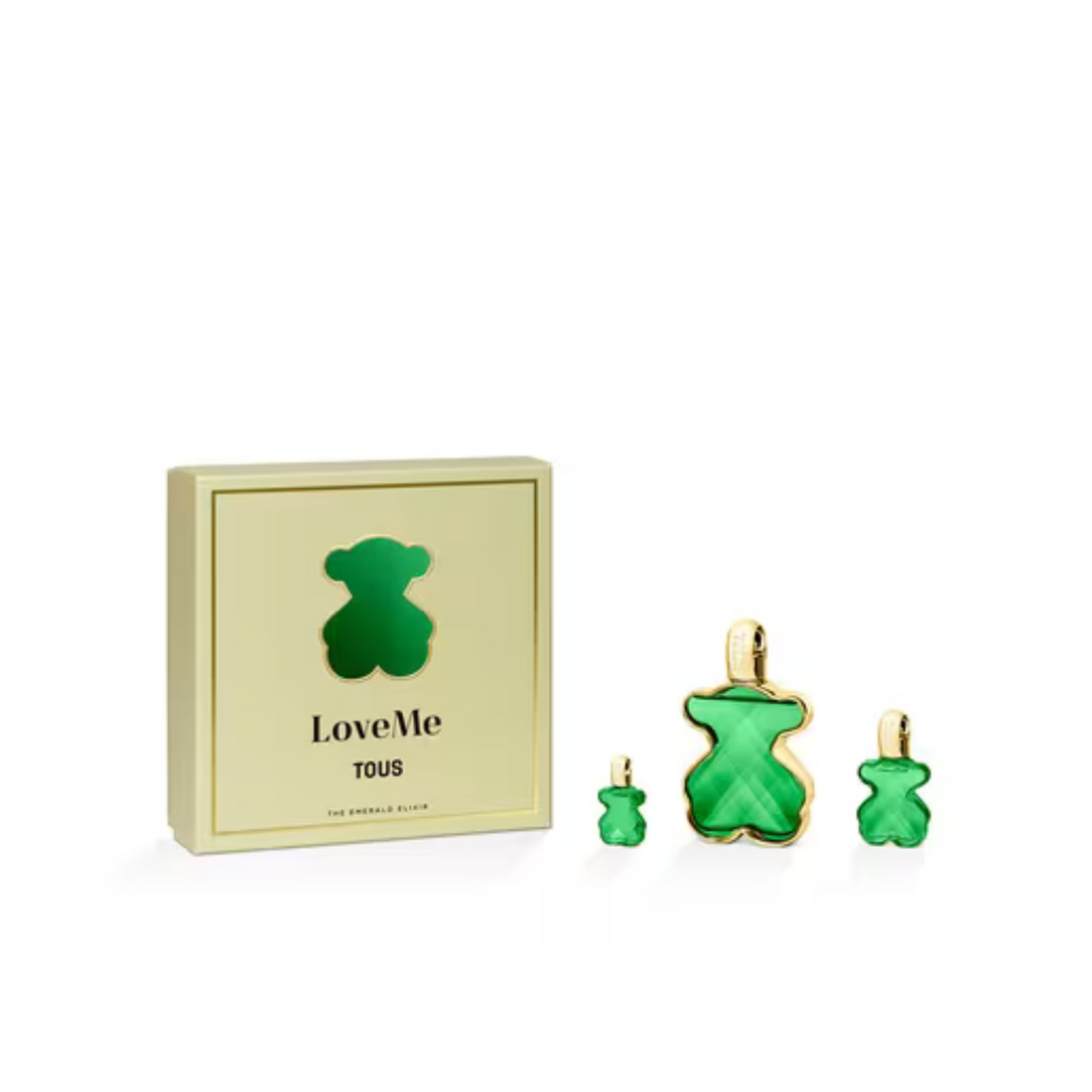 Tous Loveme The Emerald Elixir Perfume Case 3 pieces