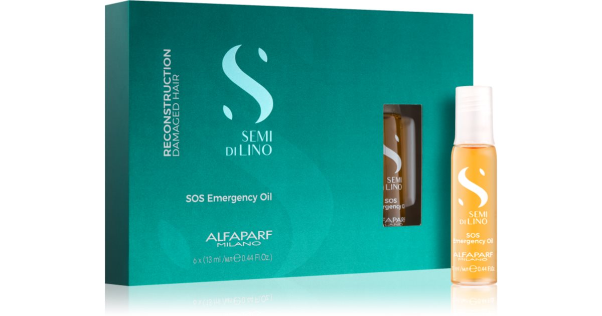 Alfaparf Milano Linseed Reconstruction SOS Emergency Oil 6 x 13 ml