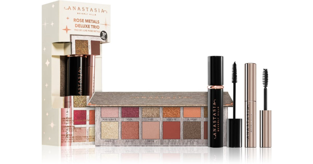 Anastasia Beverly Hills Rose Metals Deluxe Trio Gift Set (for eyes and eyebrows)