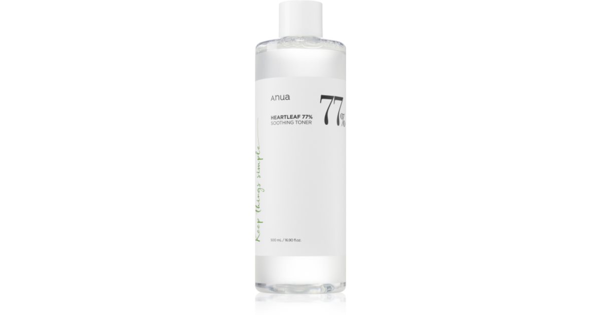 Anua Heartleaf 77% Soothing Toner Cleansing and Calming Lotion to Restore the Skin Barrier 500ml