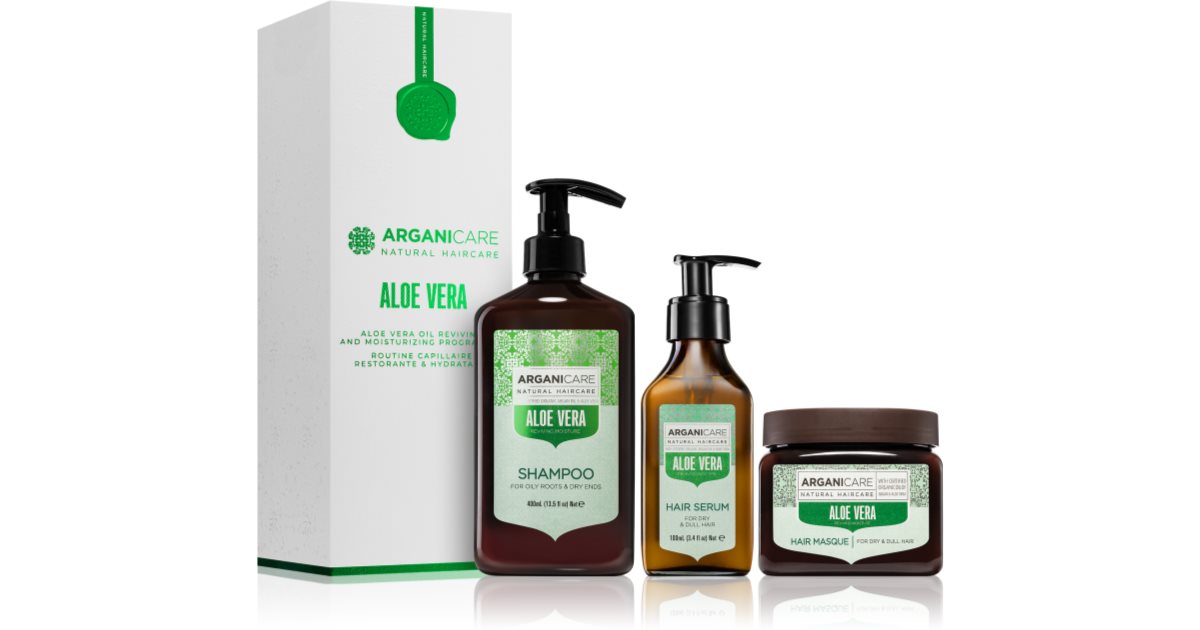 Aloe vera oil resuscitation and hydration program set Arganicare