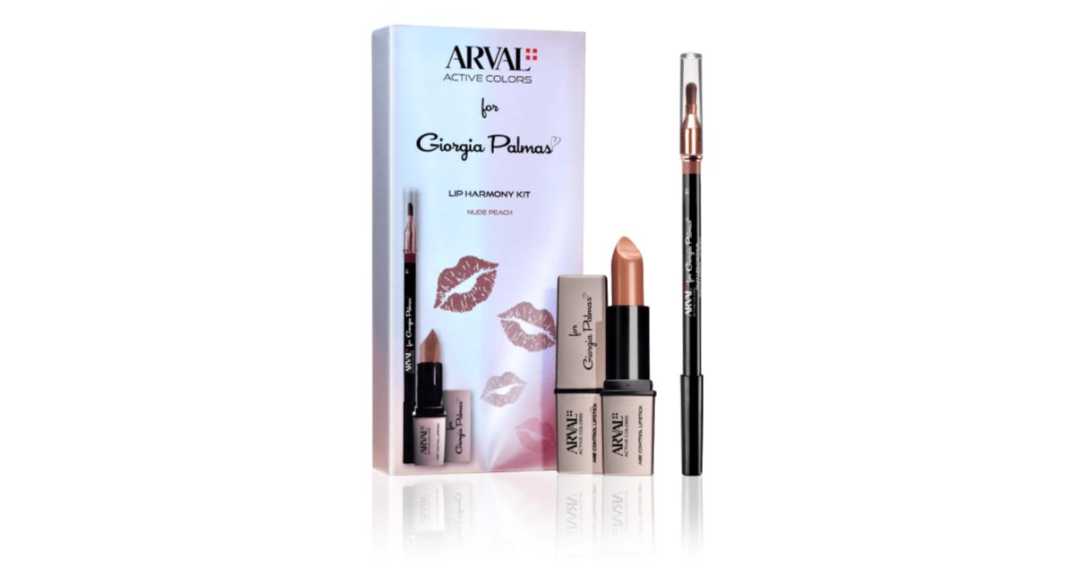 KIT ARVAL THE LIP HARMONY Nude Peach makeup set (for women) 2 pcs