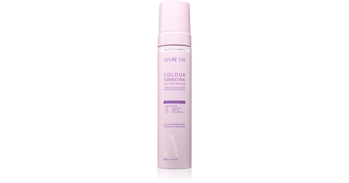 Azure Tan Violet Base Self-Tanning Mousse for the Body Medium to Ultra Dark 200ml