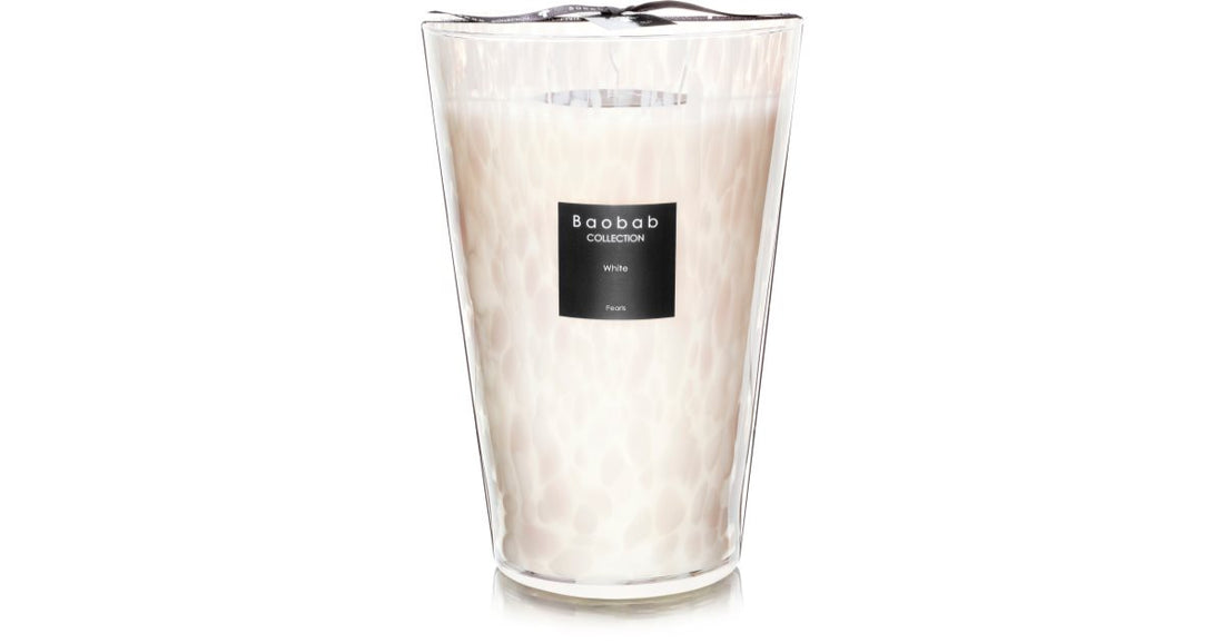 Baobab Collection Pearls White scented candle 8 cm