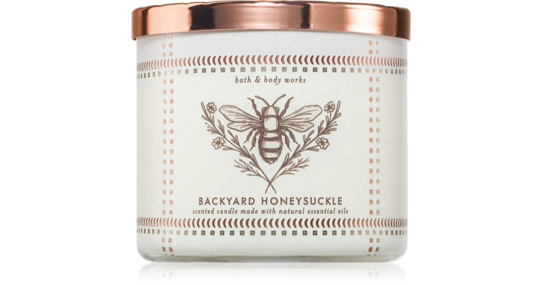 Bath &amp; Body Works Backyard Honeysuckle scented candle 411 g