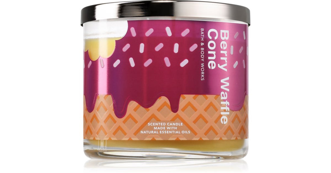 Bath &amp; Body Works Berry Waffle Cone Scented Candle 411g