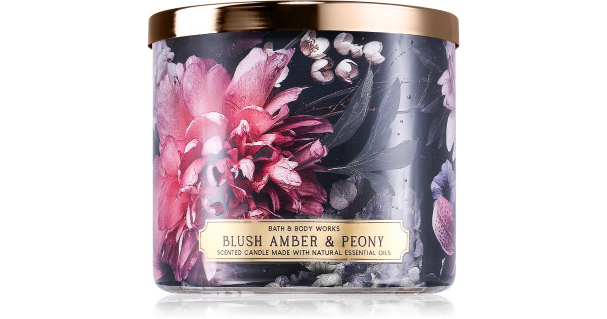 Bath &amp; Body Works Blush Amber Peony scented candle 411 g