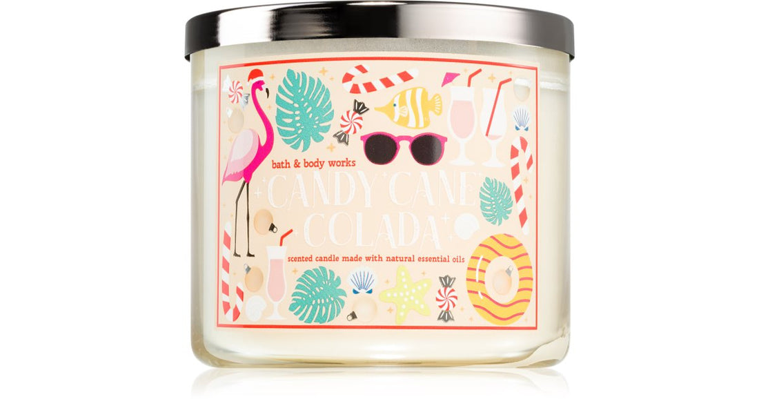 Bath &amp; Body Works Candy Cane Colada Scented Candle 411g