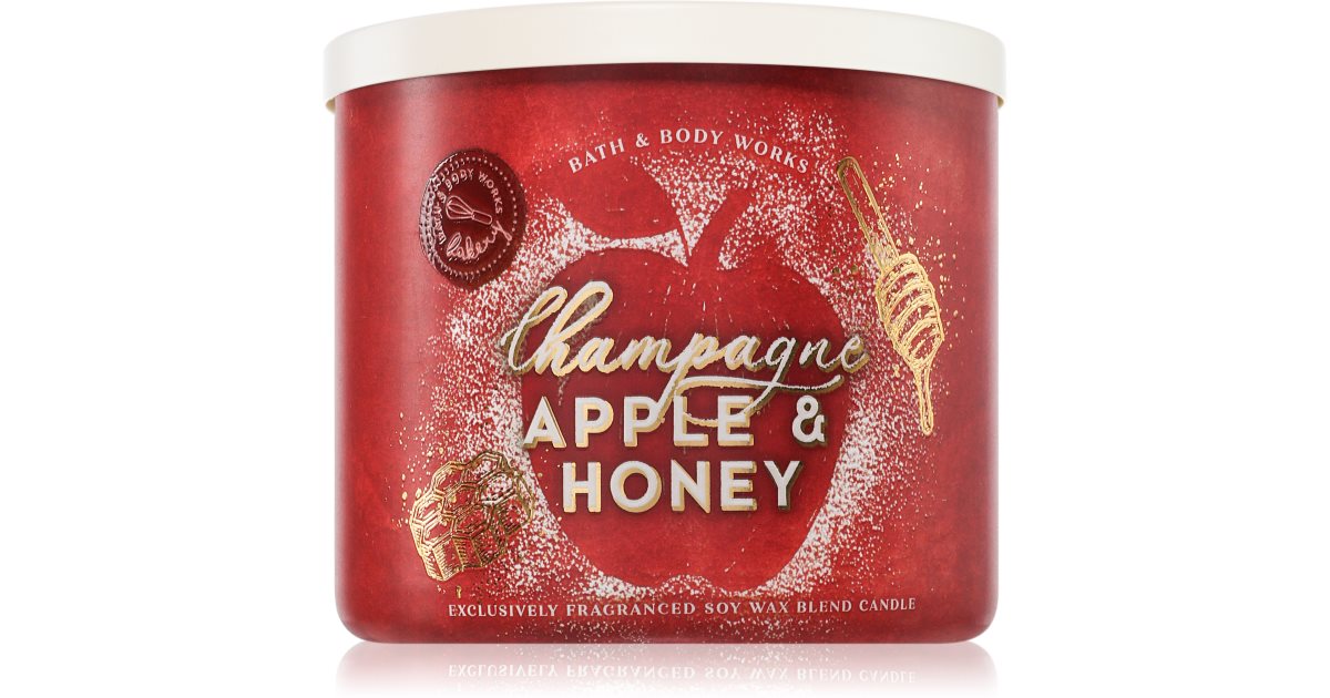 Bath &amp; Body Works Champagne Apple &amp; Honey Scented Candle 411g