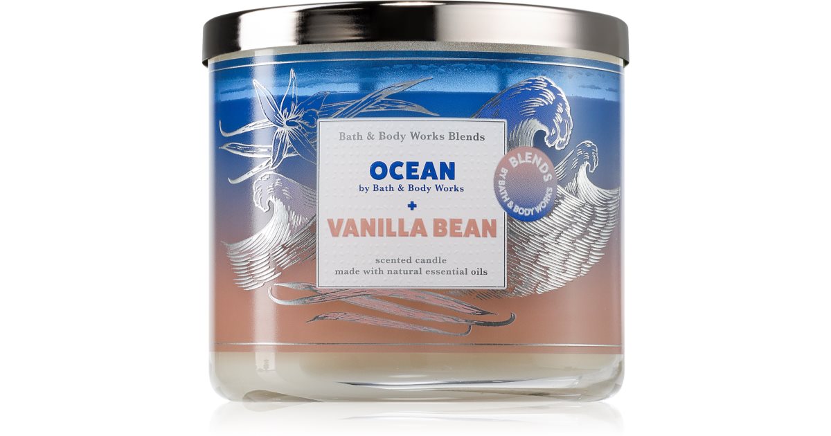 Bath &amp; Body Works Ocean + Vanilla Bean scented candle 411 g