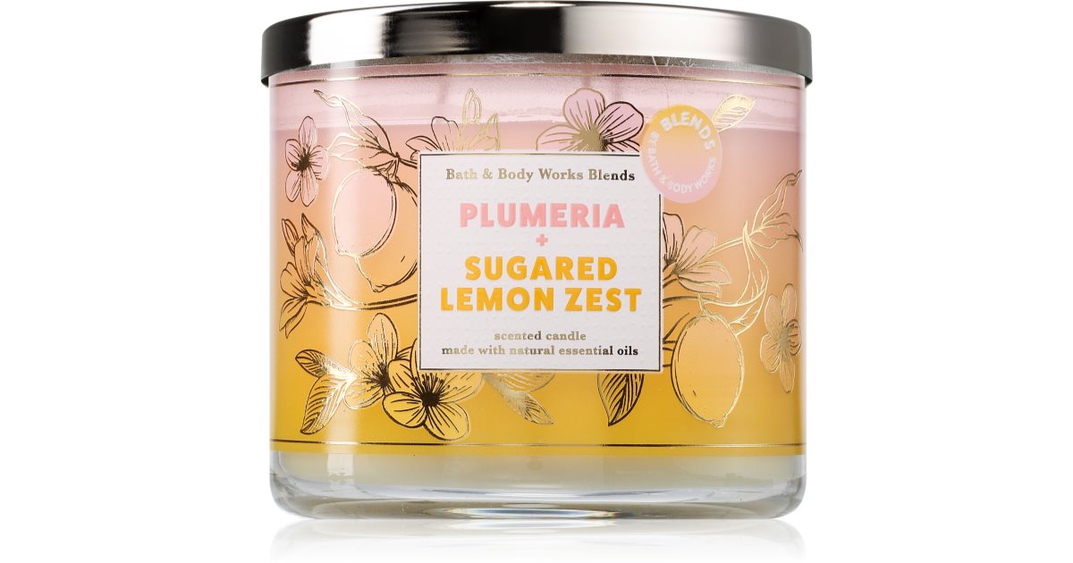 Bath &amp; Body Works Plumeria &amp; Sugared Lemon Zest scented candle 411 g