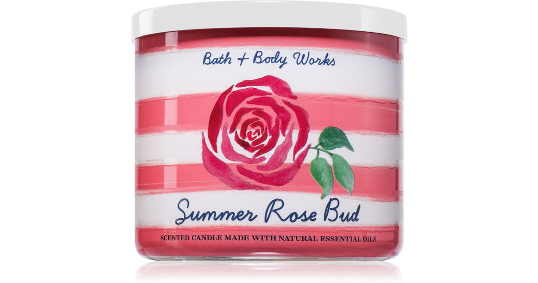 Bath &amp; Body Works Summer Rose Bud Scented Candle 411g