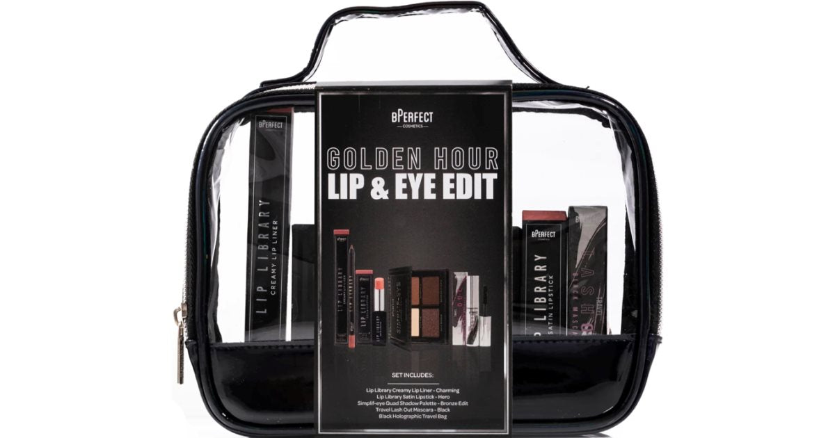 BPerfect Golden Hour Eyes &amp; Lips Edit Gift Set Travel Bag