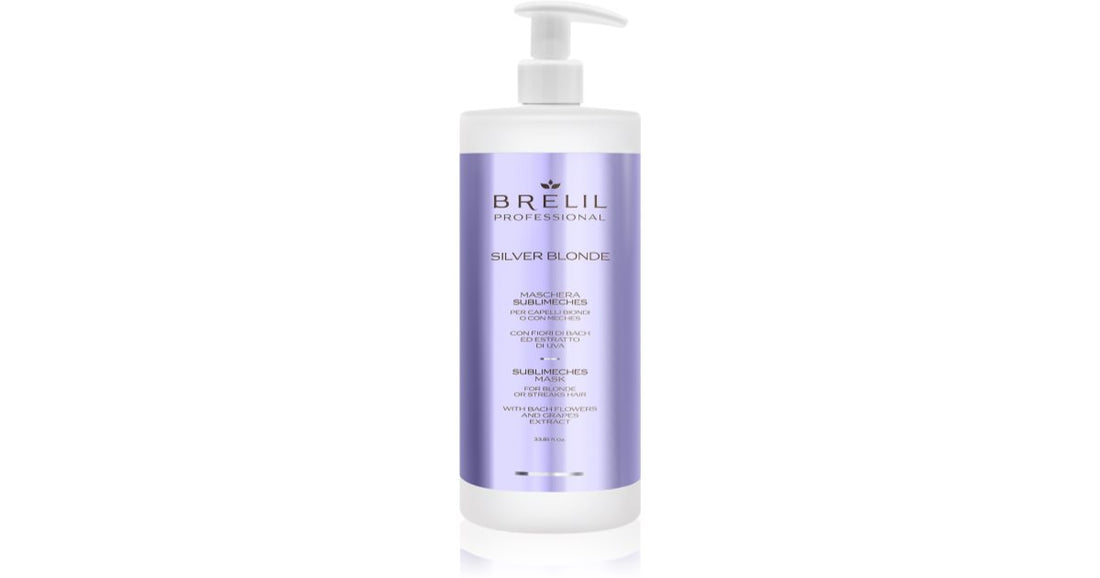 Brelil Professional Sublime Silver Blonde Maschera Neutralizing moisturizer for yellow tones 1000 ml