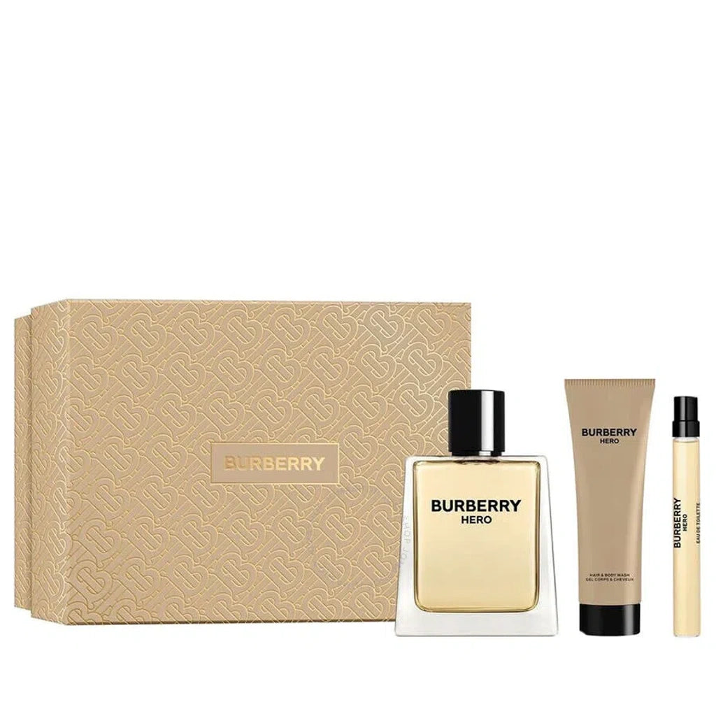 Set Burberry Hero eau de toilette 100 ml Gel 75 ml Mini 10 ml men