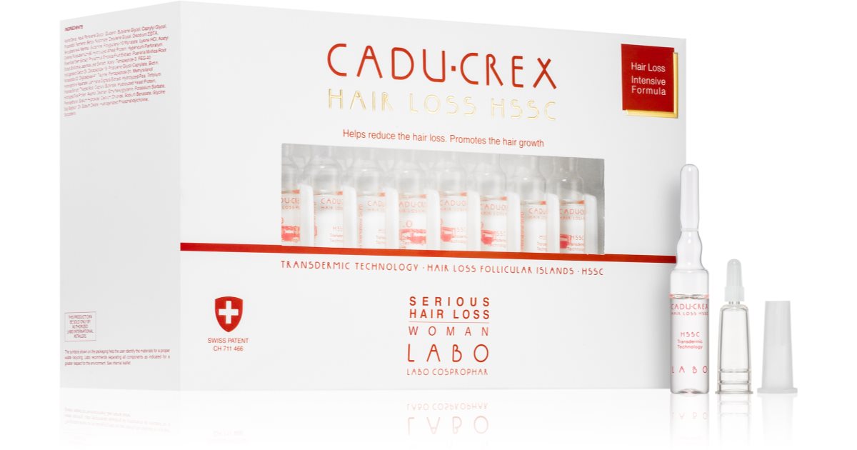 Cadu-Crex Hair Loss HSSC hair treatment for women against severe hair loss for women 20x3.5 ml