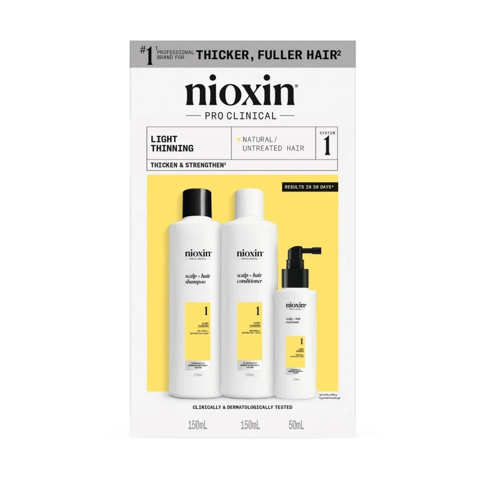 Nioxin System 1 – Kit - Treatment for Natural Hair with Mild Weakness 3 U