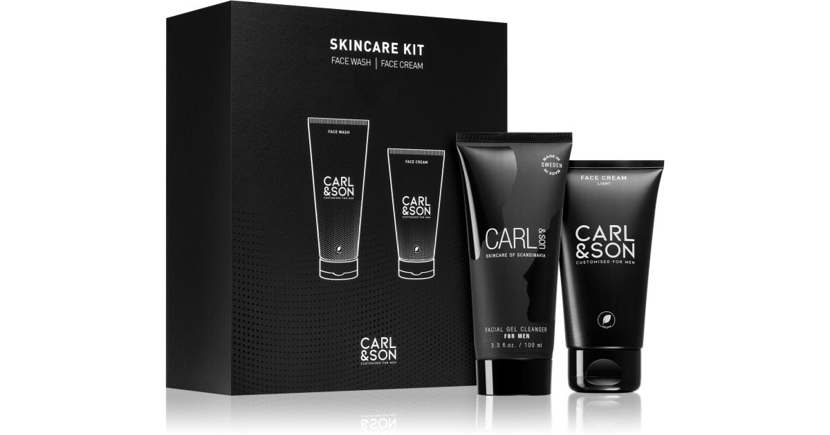 Carl &amp; Son Skincare Kit Gift Set Face Cleansing Gel 100ml + Face Day Cream 75ml