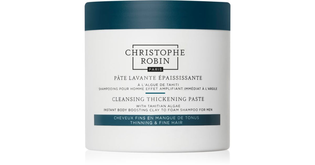 Christophe Robin Thickening cleansing paste with Tahitian seaweed shampoo exfoliating for delicate and thinning hair 250 ml