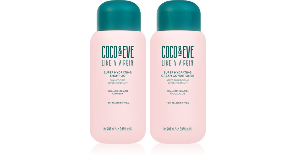 Coco &amp; Eve Like A Virgin Super Hydration Kit set (for hydration and shine) 2x288 ml