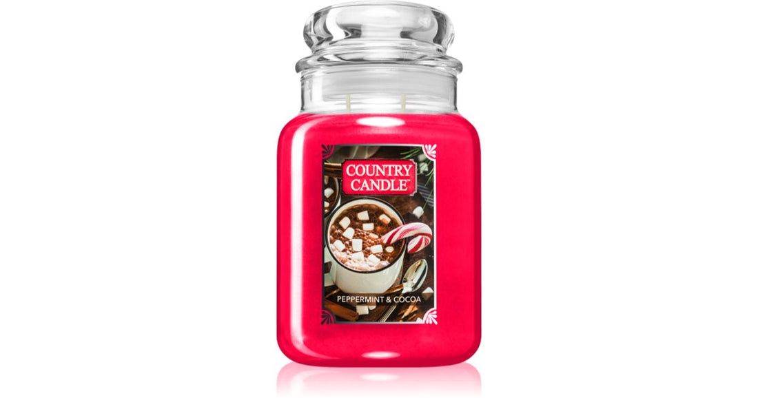 Country Candle Peppermint and cocoa 737 g scented candle