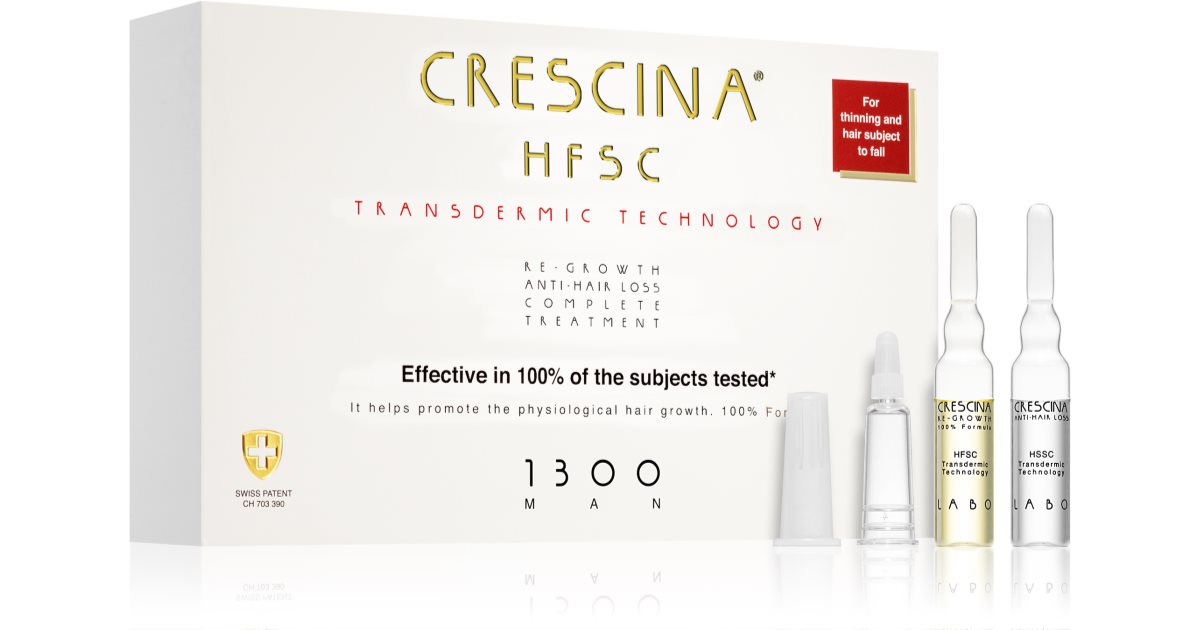 Crescina Transdermic 1300 Re-Growth and Anti-Hair Loss Treatment for growth against hair loss for men 20x3.5 ml