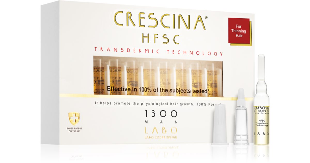 Crescina Transdermic 1300 Re-Growth Hair Growth Treatment for Men 20x3.5ml