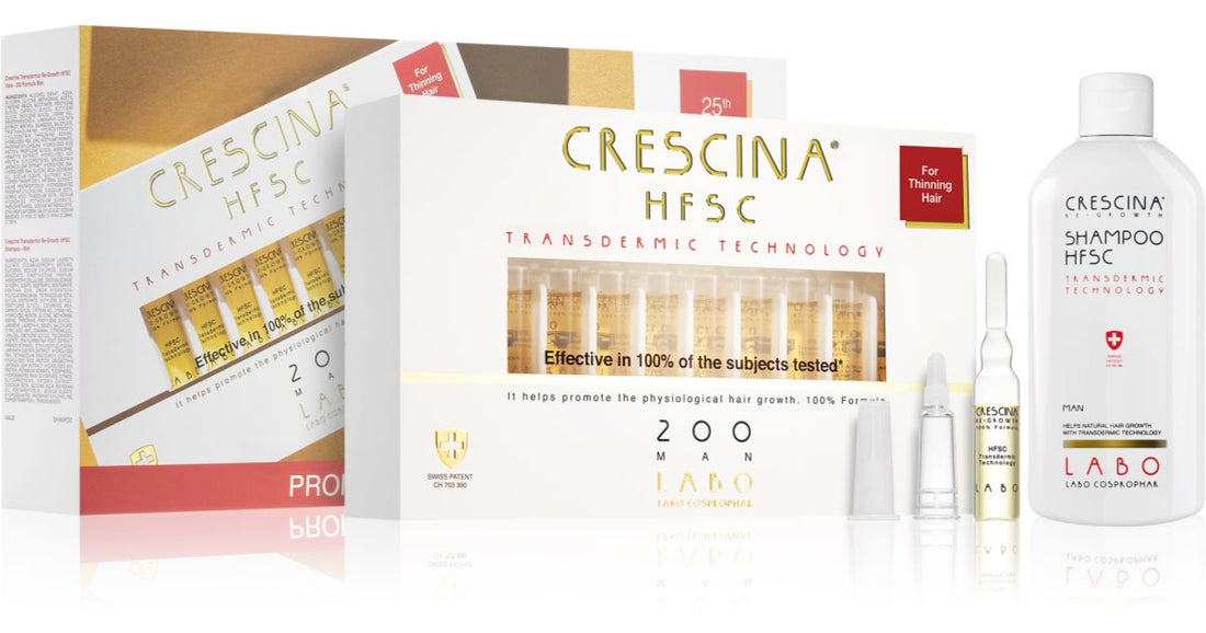 Crescina Transdermic 200 Re-Growth Gift Pack to Stimulate Hair Growth for Men