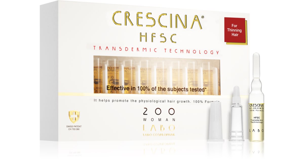 Crescina Transdermic 200 Ri-Crescita hair growth treatment for women 20x3.5 ml